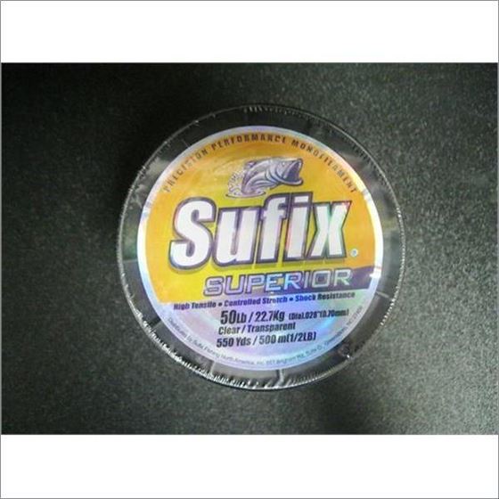 SUFIX SUPERIOR 50# 550 YARDS CLEAR BIG GAME MONO LINE